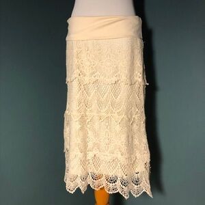Crocheted lace skirt new with tag